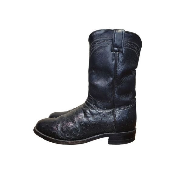 Justin Ostrich Full Quill Leather Cowboy Boots main image 5